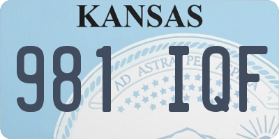 KS license plate 981IQF