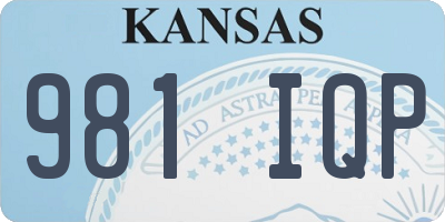 KS license plate 981IQP