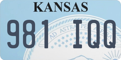 KS license plate 981IQQ