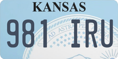 KS license plate 981IRU