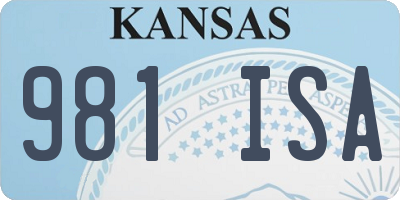 KS license plate 981ISA