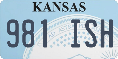 KS license plate 981ISH
