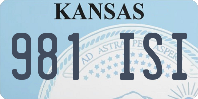 KS license plate 981ISI