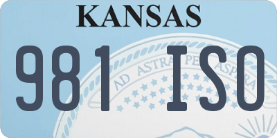 KS license plate 981ISO