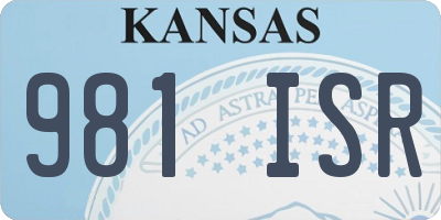 KS license plate 981ISR