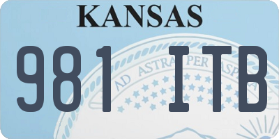 KS license plate 981ITB