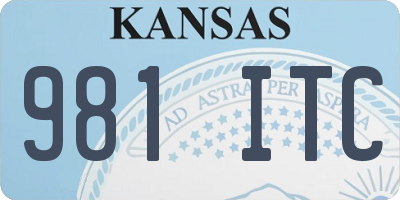 KS license plate 981ITC