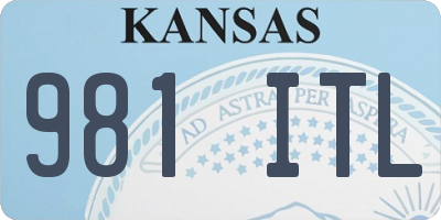 KS license plate 981ITL