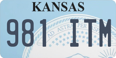 KS license plate 981ITM