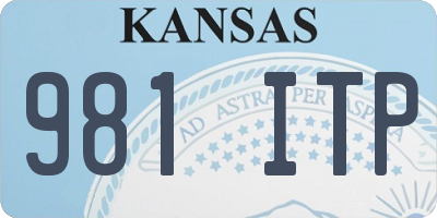 KS license plate 981ITP