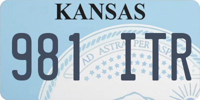 KS license plate 981ITR