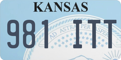 KS license plate 981ITT