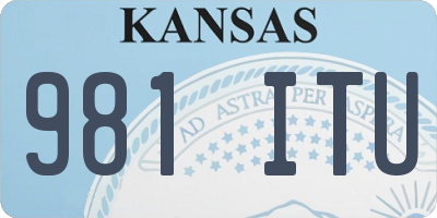 KS license plate 981ITU