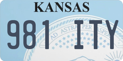 KS license plate 981ITY
