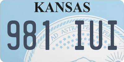 KS license plate 981IUI