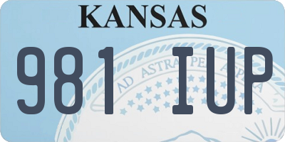 KS license plate 981IUP