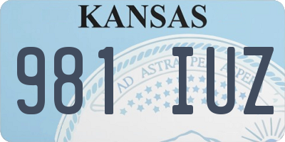 KS license plate 981IUZ