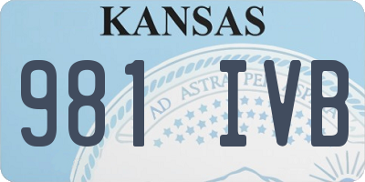 KS license plate 981IVB
