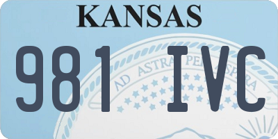 KS license plate 981IVC