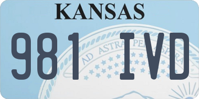 KS license plate 981IVD