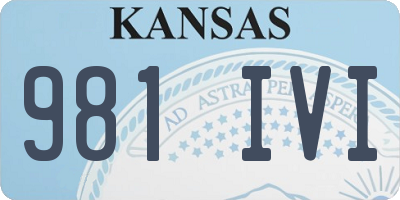 KS license plate 981IVI