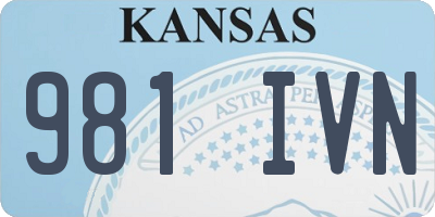 KS license plate 981IVN
