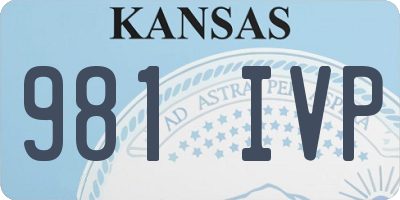KS license plate 981IVP