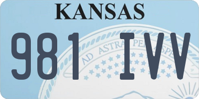 KS license plate 981IVV