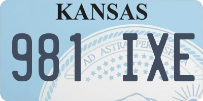 KS license plate 981IXE