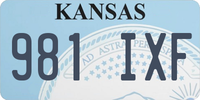 KS license plate 981IXF