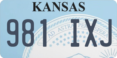 KS license plate 981IXJ
