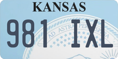 KS license plate 981IXL