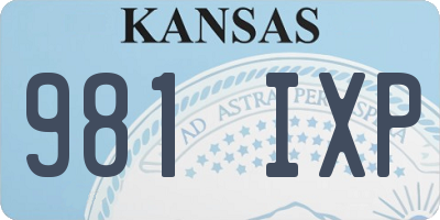 KS license plate 981IXP