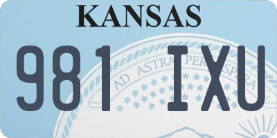 KS license plate 981IXU