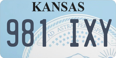 KS license plate 981IXY