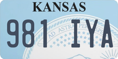 KS license plate 981IYA