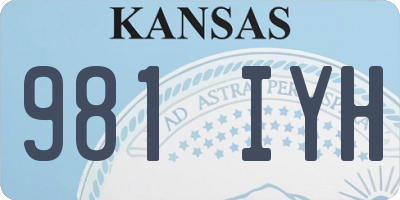 KS license plate 981IYH