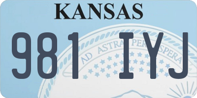KS license plate 981IYJ