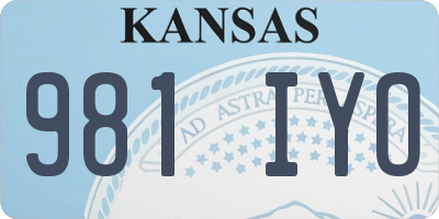 KS license plate 981IYO