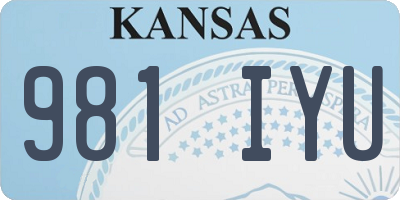 KS license plate 981IYU