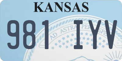 KS license plate 981IYV