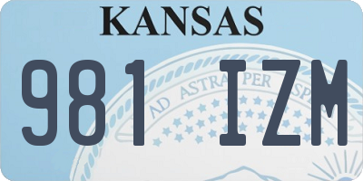 KS license plate 981IZM