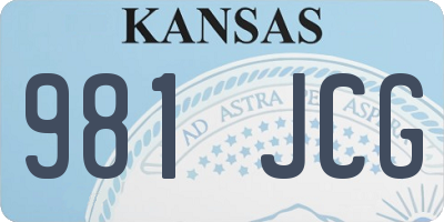 KS license plate 981JCG