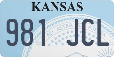 KS license plate 981JCL
