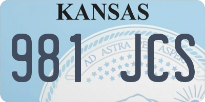 KS license plate 981JCS