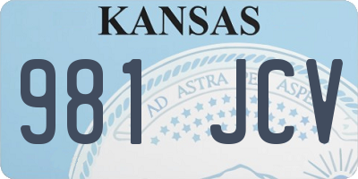 KS license plate 981JCV