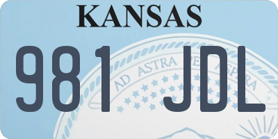 KS license plate 981JDL