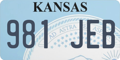 KS license plate 981JEB