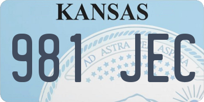 KS license plate 981JEC