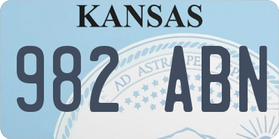 KS license plate 982ABN